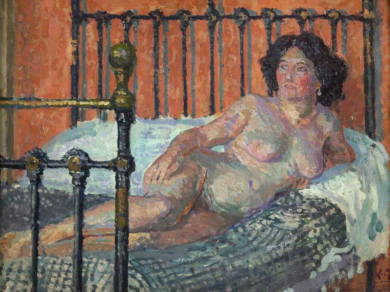 1878-Spencer Frederick Gore - Nudo sul letto - Galleria d'arte del Museo Civico di Bristol